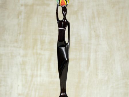 Akatua Handmade Ghanaian Ebony Wood and Recycled Glass Sculpture Hot on Sale