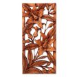 Balinese Orchids Floral Wood Wall Sculpture Hot on Sale