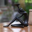 Ballet Bowl Balinese Antiqued Bronze Figurine with a Bowl Online Hot Sale