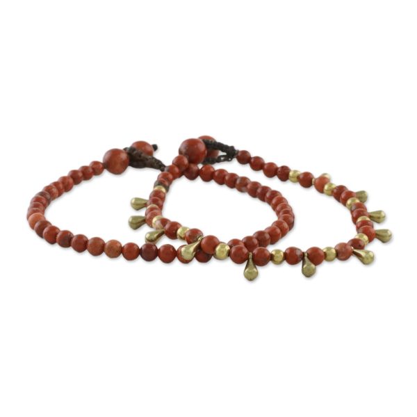 Beautiful Forever Jasper Beaded Bracelets from Thailand (Pair) Supply