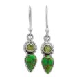 Arbor Allure Peridot and Composite Turquoise Dangle Earrings from India on Sale