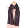 Elegant Combination Navy and Peach Striped Cotton Shawl from India Cheap