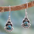 Blue Rapture Sterling Silver Earrings Handcrafted with Blue Turquoise Online