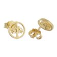 Arbor Halos Tree Motif 18k Gold Plated Sterling Silver Stud Earrings For Sale