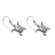 Baby Turtles Sterling Silver Sea Turtle Dangle Earrings from Bali Fashion