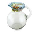 Aurora Fair Trade Artisan Crafted Hand Blown Glass Pitcher 94 oz. Fashion