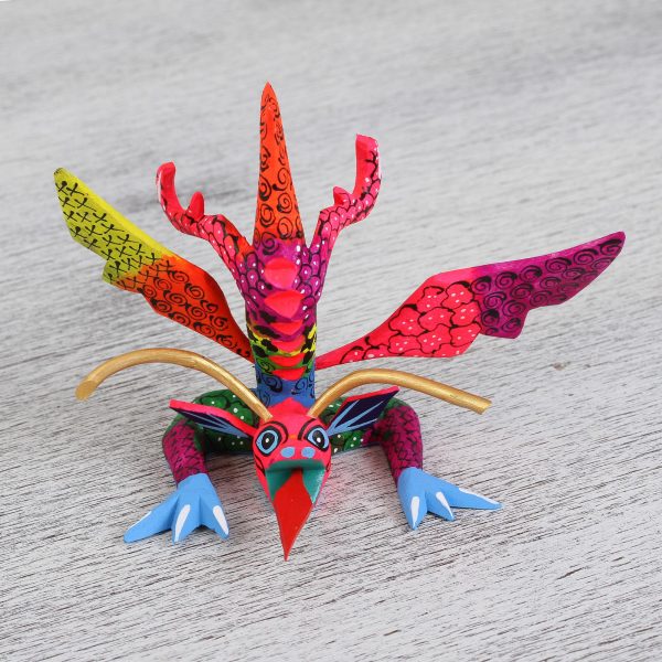 Acrobatic Dragon Colorful Hand Carved and Painted Dragon Alebrije Figurine Online Hot Sale