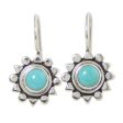 Aztec Star Fair Trade Sterling Silver Natural Turquoise Earrings Hot on Sale