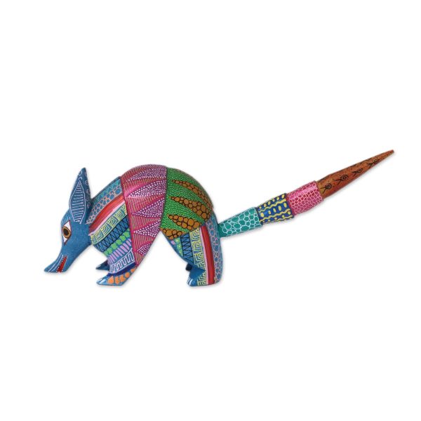 Armadillo Delight Handcrafted Copal Wood Alebrije Armadillo Figurine For Discount