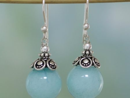 Aqua Delight Aqua Aventurine and Sterling Silver Dangle Earrings Fashion