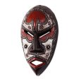 African Lover African Wood and Aluminum Mask from Ghana Supply