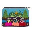 A Walk in the Fields Applique Coin Purse Handmade in Peru Cheap