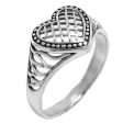 Bali Heart Sterling Silver Heart Shaped Cocktail Ring from Indonesia Online Sale