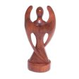 Baby Guardian Hand-Carved Suar Wood Baby Guardian Angel Sculpture Online Hot Sale