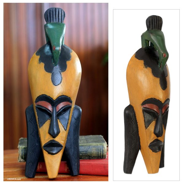 Bird Man Bird Theme African Mask from Ghana For Discount