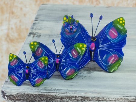 Antigua Butterflies Ceramic sculptures (Set of 3) Supply