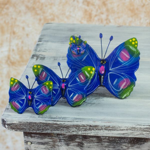 Antigua Butterflies Ceramic sculptures (Set of 3) Supply