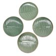 Banana Vibes Ceramic Banana Leaf Dessert Plates (Set of 4) from Bali Supply