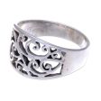 Arabesque Unique Sterling Silver Band Ring from Thailand Online Sale