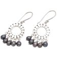 Black Moon Aura Sterling Silver Pearl Chandelier Earrings Online Hot Sale