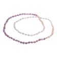 Blissful Woman in Pink Cultured Pearl Beaded Long Necklace in Pink from Thailand For Cheap