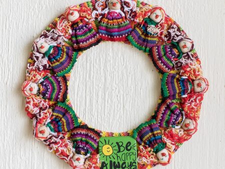 Be Happy Always Handmade Guatemalan Worry Doll Happy Wreath Supply