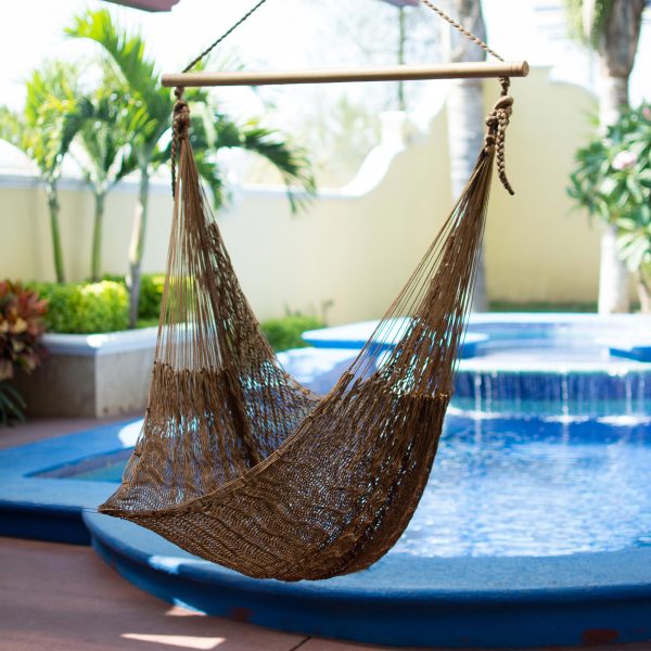 Autumnal Bronze Handcrafted Mexican Solid Swing Hammock For Cheap