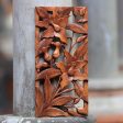 Balinese Orchids Floral Wood Wall Sculpture Hot on Sale