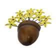 Black-Eyed Susan Yellow Flower Iron Wall Sculpture Crafted by Hand For Sale