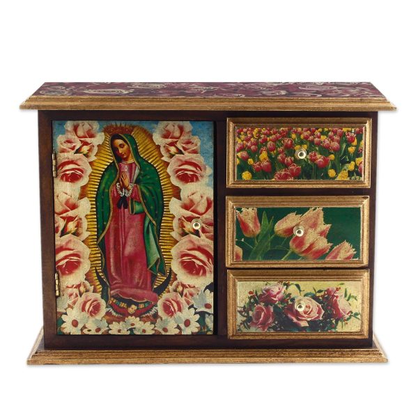 Beloved Guadalupe Decoupage chest Sale