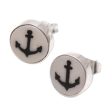 Black Anchor Anchor Motif Bone Stud Earrings from Bali Cheap