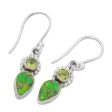 Arbor Allure Peridot and Composite Turquoise Dangle Earrings from India on Sale