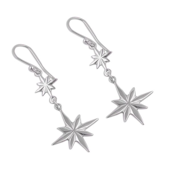 Beauty of the Cosmos Star-Themed Sterling Silver Dangle Earrings form Peru Hot on Sale