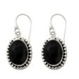 Be Mesmerized Sterling Silver and Onyx Dangle Earrings Hot on Sale