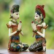 Balinese Bride and Groom Balinese Bride and Groom Handcrafted Wood Sculptures (Pair) Online Sale