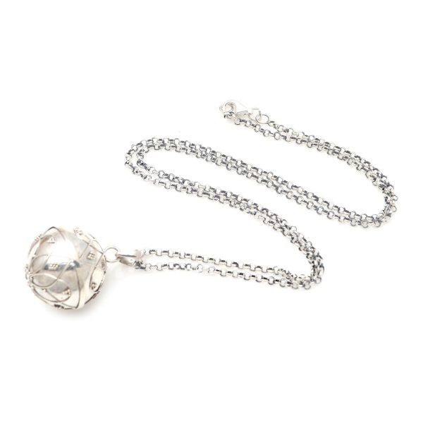 Angel Call Balinese Sterling Silver Harmony Ball Necklace 20 Inch Chain Hot on Sale