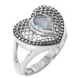 Bali Heart in Blue Sterling Silver Blue Topaz Heart Cocktail Ring Indonesia Online now