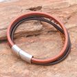 Free Spirited in Brown Leather Cord Bracelet in Brown from Thailand Hot on Sale