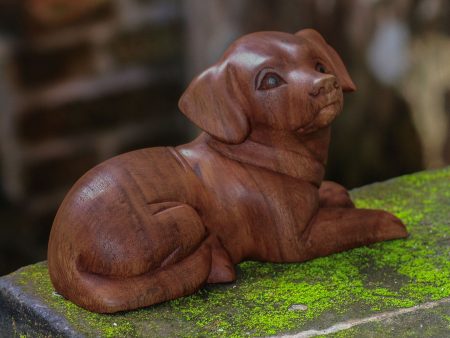 Best Boy Hand-Carved Wood Dog Sculpture from Bali Supply