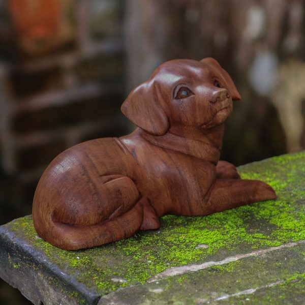 Best Boy Hand-Carved Wood Dog Sculpture from Bali Supply