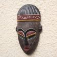 Berber Man Ethiopian wood mask For Discount