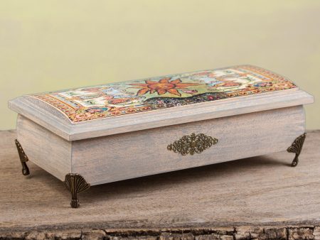 World of the Sun Sun Motif Decoupage Wood Decorative Box from Mexico Fashion