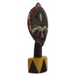 Biakoye Mask Ghanaian Sese Wood Mask Sculpture with Aluminum Plating Online Sale