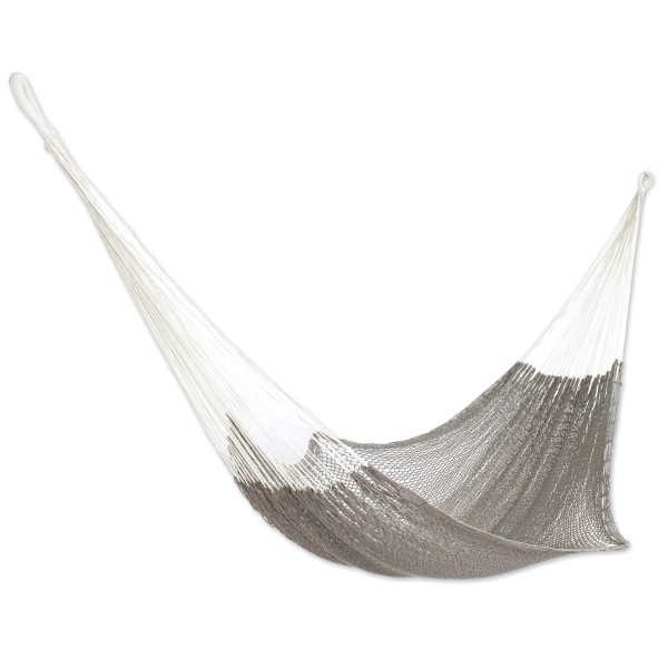 Ashen Beach Solid Grey Hand Woven Cotton Maya Hammock (Single) Online Hot Sale