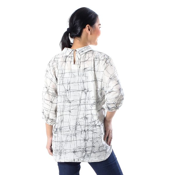 Batik Style Cotton Batik Tunic Top with Colorful Designs from Thailand Online