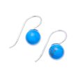 Beautiful Orbs Sterling Silver and Recon. Turquoise Drop Earrings Hot on Sale