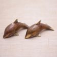 Antique Dolphins Pair of Handcrafted Balinese Bronze Dolphin Figurines Cheap