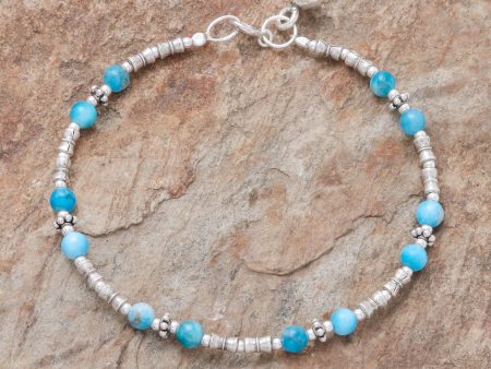 Antique Hill Tribe Hill Tribe Apatite Beaded Bracelet from Thailand Discount