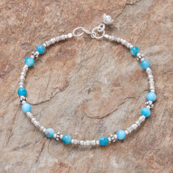 Antique Hill Tribe Hill Tribe Apatite Beaded Bracelet from Thailand Discount