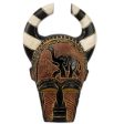 Azubuike Artisan Crafted Sese Wood and Brass Wall Mask from Ghana For Cheap